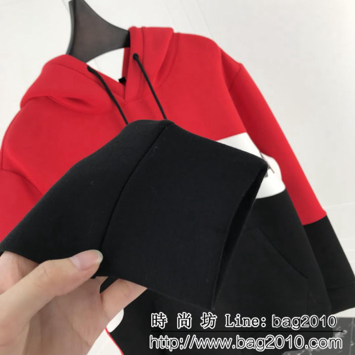 BALENCIAGA巴黎世家  18ss秋冬新款 撞色拼接 太空棉連帽衛衣 ydi1001